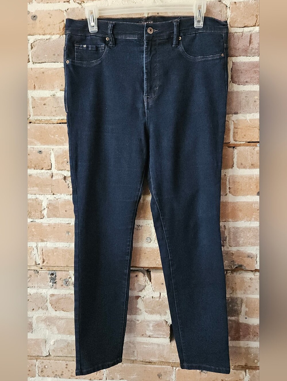 CURVE APPEAL Classic Dark Denim  Minimalsit Jeggings Size 12/31